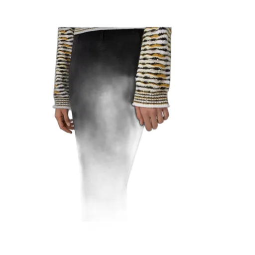 Metallic-Detail Slit Skirt