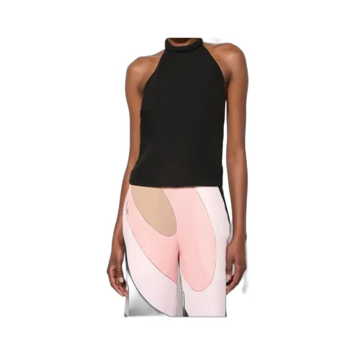 Halter Neck Geometric-Print Jumpsuit