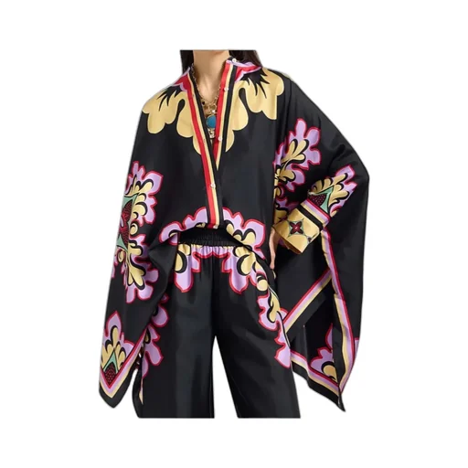 Floral Print Cape