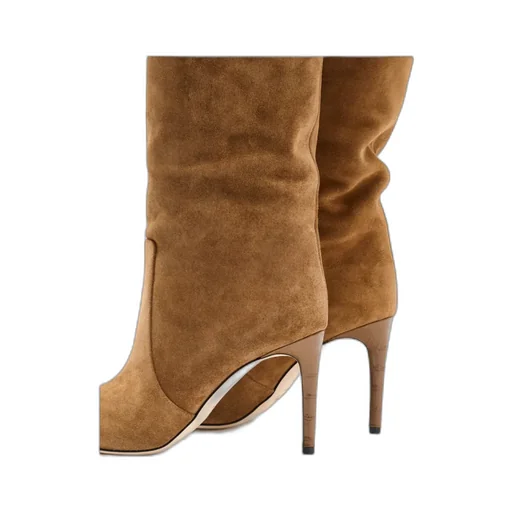 85Mm Suede Leather Knee-High Boots