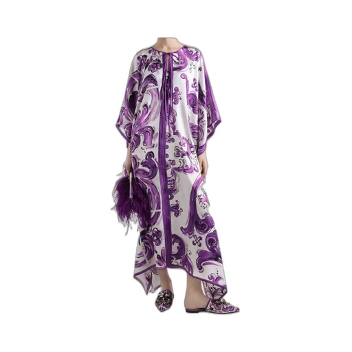 Dolce & Gabbana Majolica Printed Twill Caftan Dress
