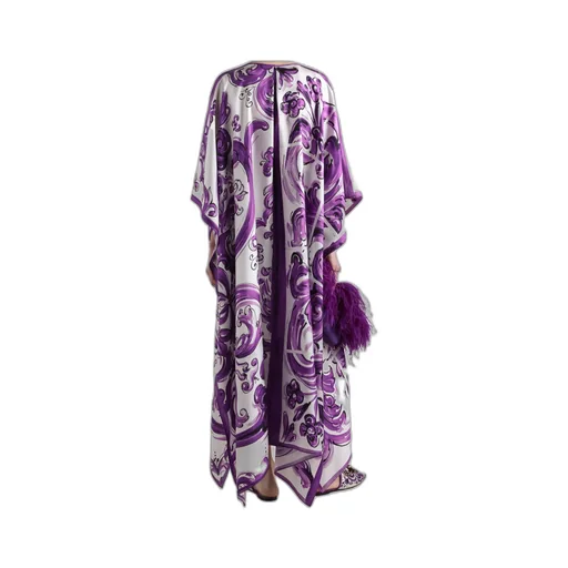 Dolce & Gabbana Majolica Printed Twill Caftan Dress