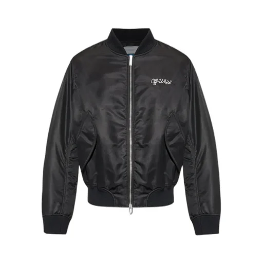 Off-White Logo Embroidered Bomber Jacket