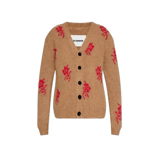 Rose-Detailed Cardigan