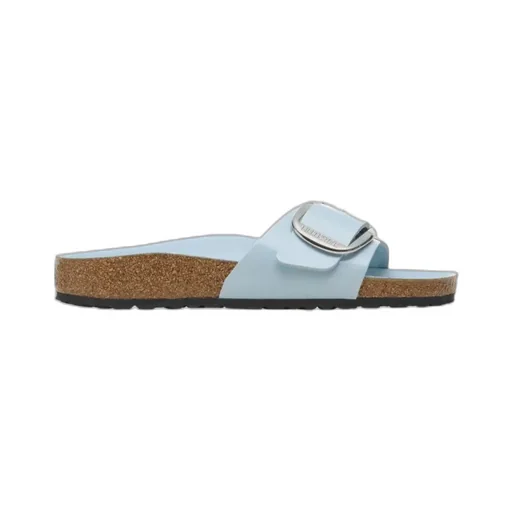 Buckle Patent Leather Flat Sandals