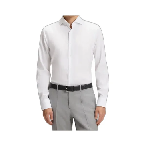 Long-Sleeve Button-Fastening Shirt