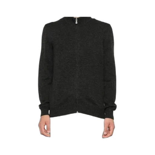 Zip-Front Ribbed Cardigan