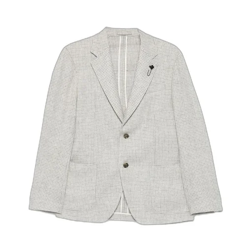 Lardini Single-Breasted Checked Blazer