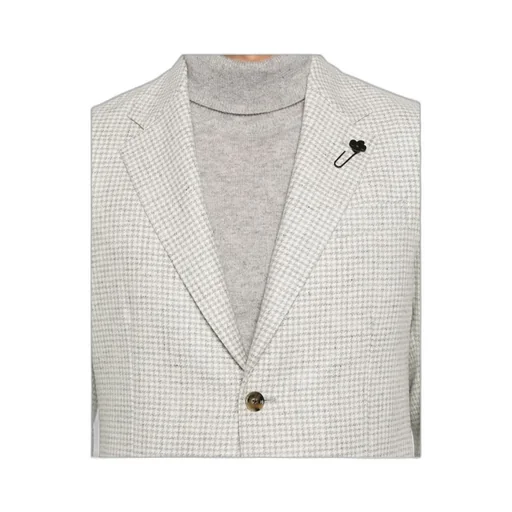 Lardini Single-Breasted Checked Blazer