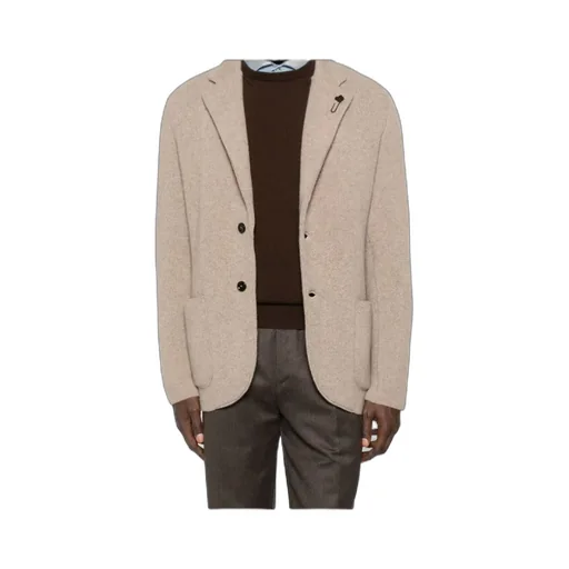 Patch-Pockets Buttoned Blazer