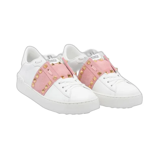 Stud-Embellished Lace-Up Sneakers
