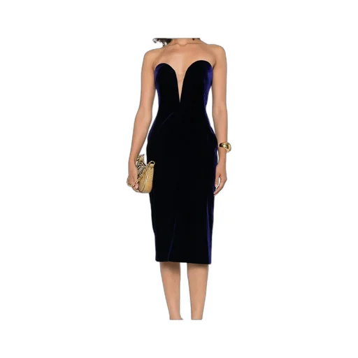 Velvet Strapless Dress