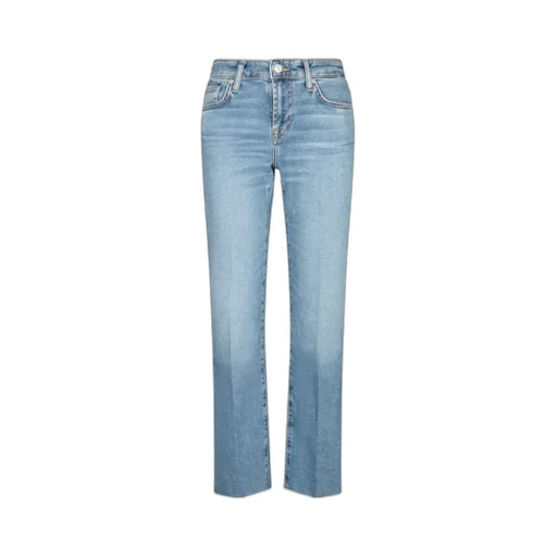 7 For All Mankind Frayed Hem Straight-Leg Jeans