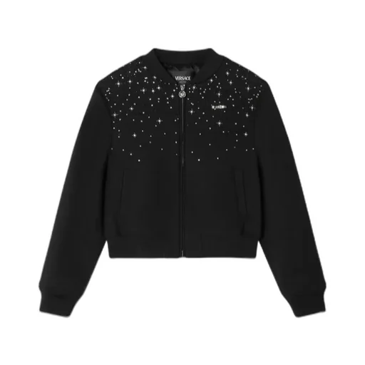 Stars-Embellishment Bomber Jacket