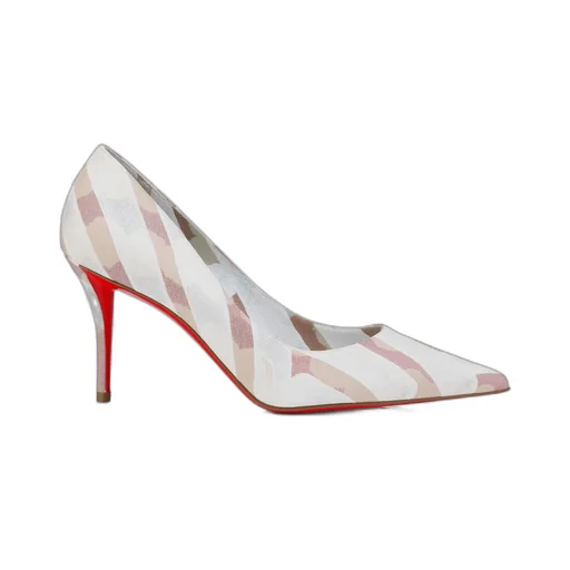 100Mm Striped-Pattern Pointed-Toe Pumps
