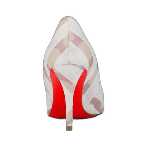 100Mm Striped-Pattern Pointed-Toe Pumps