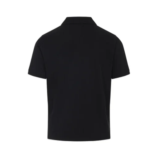 Saint Laurent Cassandre Embroidered Short-Sleeved Polo Shirt