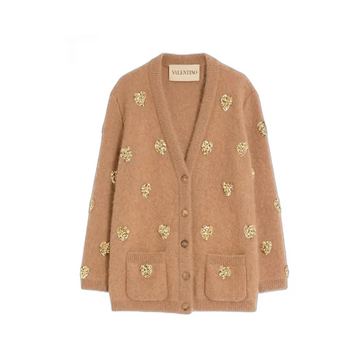 Valentino Embroidered Knitted Cardigan