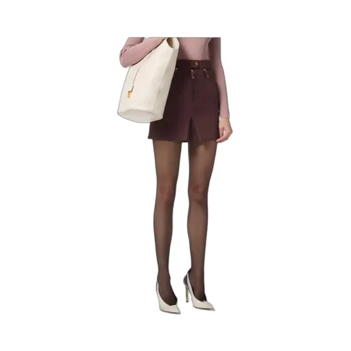 Elisabetta Franchi Zipped Double Layer CrÊPe Skirt