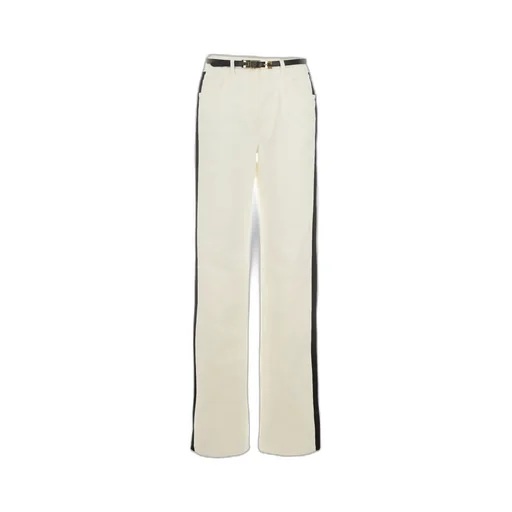 Side-Stripe Belted Trousers