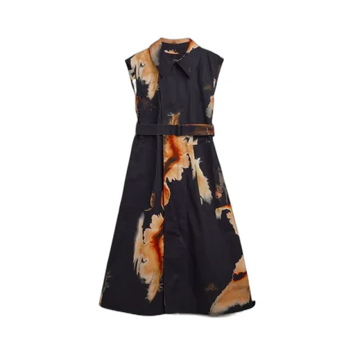 Print Belted Dress