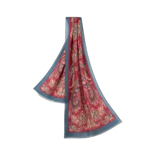 Wool, Cashmere And Silk Scarf With Print