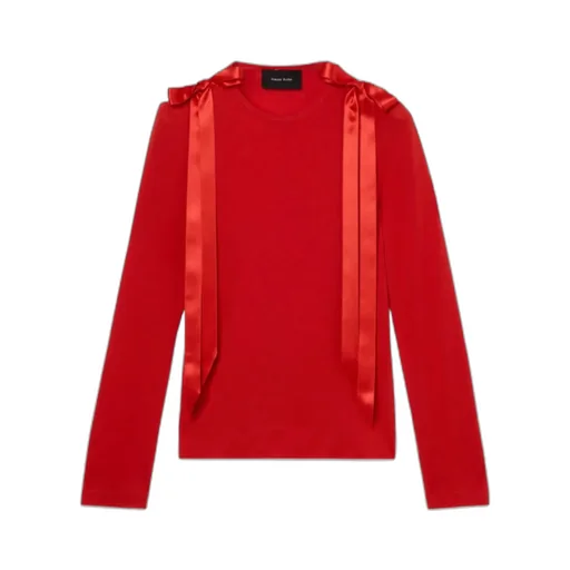 Bow Ribbon Tail Long Sleeve T-Shirt