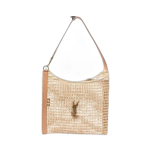 Saint Laurent Oxalis Logo Plaque Shopping Bag