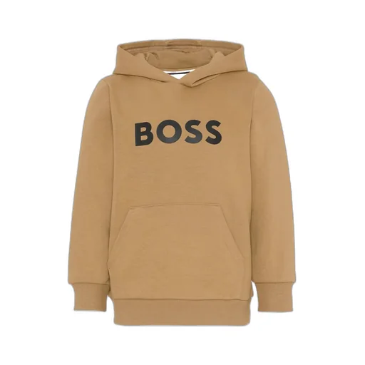 Boss Kids Long Sleeved Logo Printed Hoodie