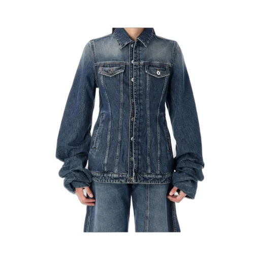 Balloon-Sleeve Denim Jacket