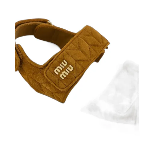 Sporty Quilted Double-Strap Sandals