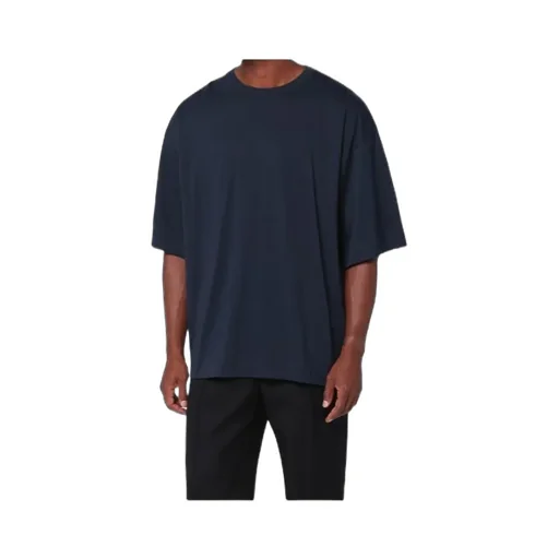 Oversized Navy Blue Cotton T-Shirt