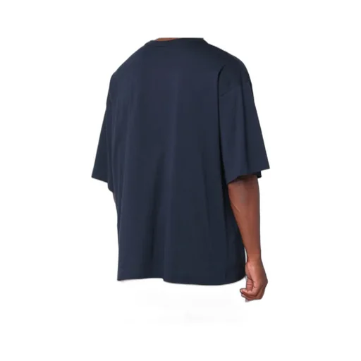 Oversized Navy Blue Cotton T-Shirt