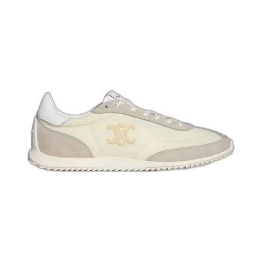 Celine Racer - Low Top Sneaker With Triomphe In Nylon, Suede Calfskin And Calfskin