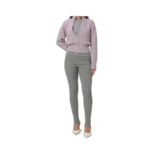 High-Neck Zip-Front Cardigan