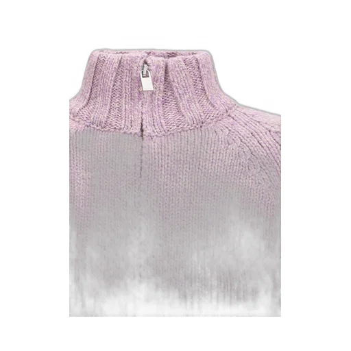 High-Neck Zip-Front Cardigan