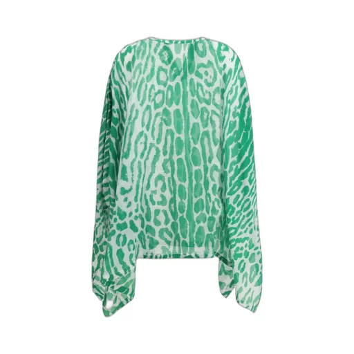 Leopard Print Silk Top