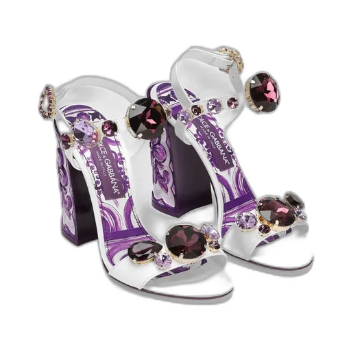 Rhinestone-Embellished Sandals