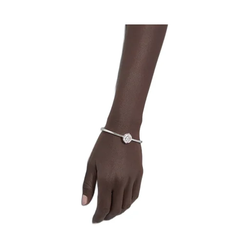 Crystal-Rose Cuff Bracelet