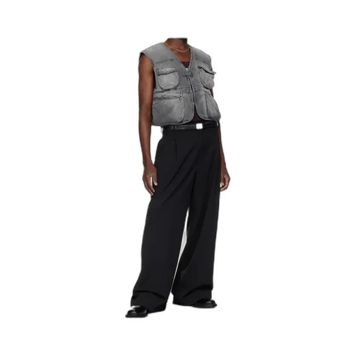 Wadded Cargo Denim Vest