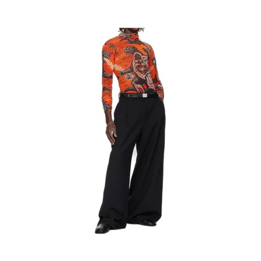 Masked Mesh Turtleneck