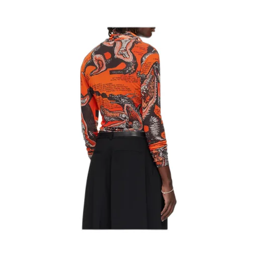 Masked Mesh Turtleneck