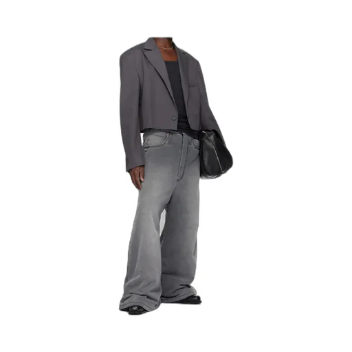 Non-Stretch Wide-Leg Jeans
