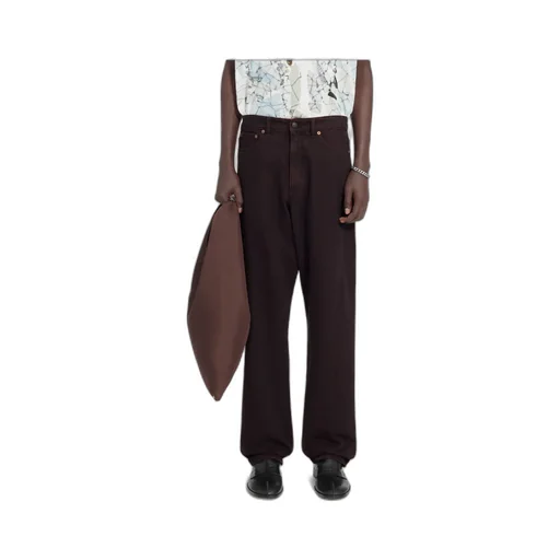 Mm6 Maison Margiela Logo Patch Wide Leg Jeans