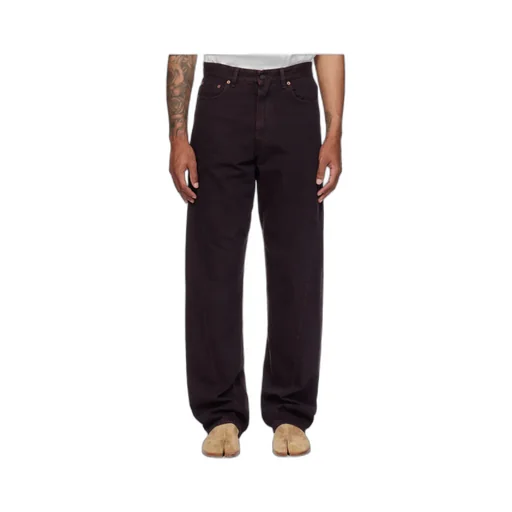 Mm6 Maison Margiela Logo Patch Wide Leg Jeans