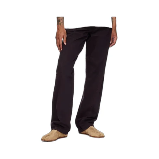 Mm6 Maison Margiela Logo Patch Wide Leg Jeans