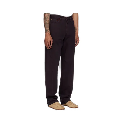 Mm6 Maison Margiela Logo Patch Wide Leg Jeans
