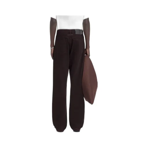 Mm6 Maison Margiela Logo Patch Wide Leg Jeans