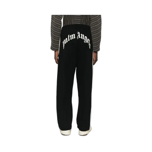Palm Angels Curved Logo Printed Track Pants