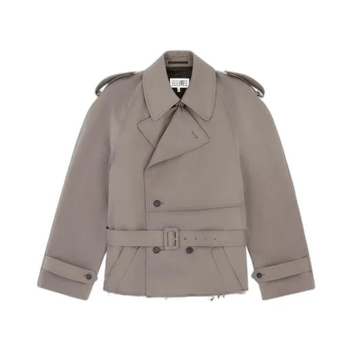 Double-Breasted Belted Trench Jacket